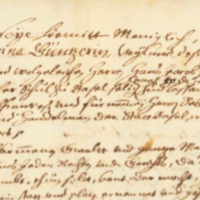 image excerpt of a historic letter