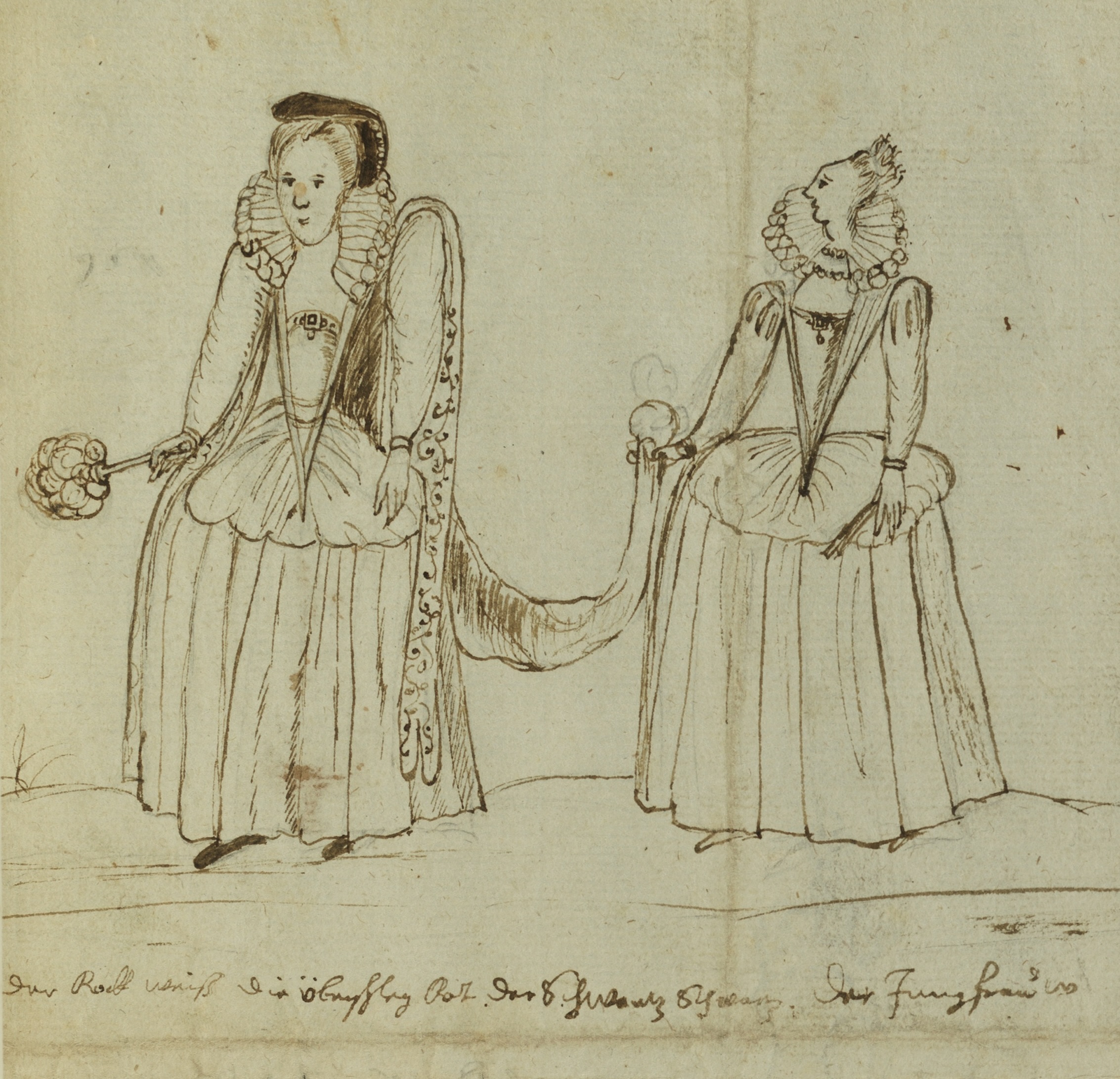 Drawing of two ladies